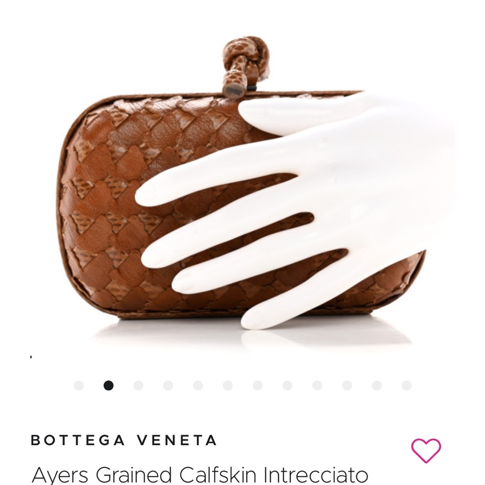 Bottega Veneta Dark Brown Intrecciato Clutch - Picture 4 of 5